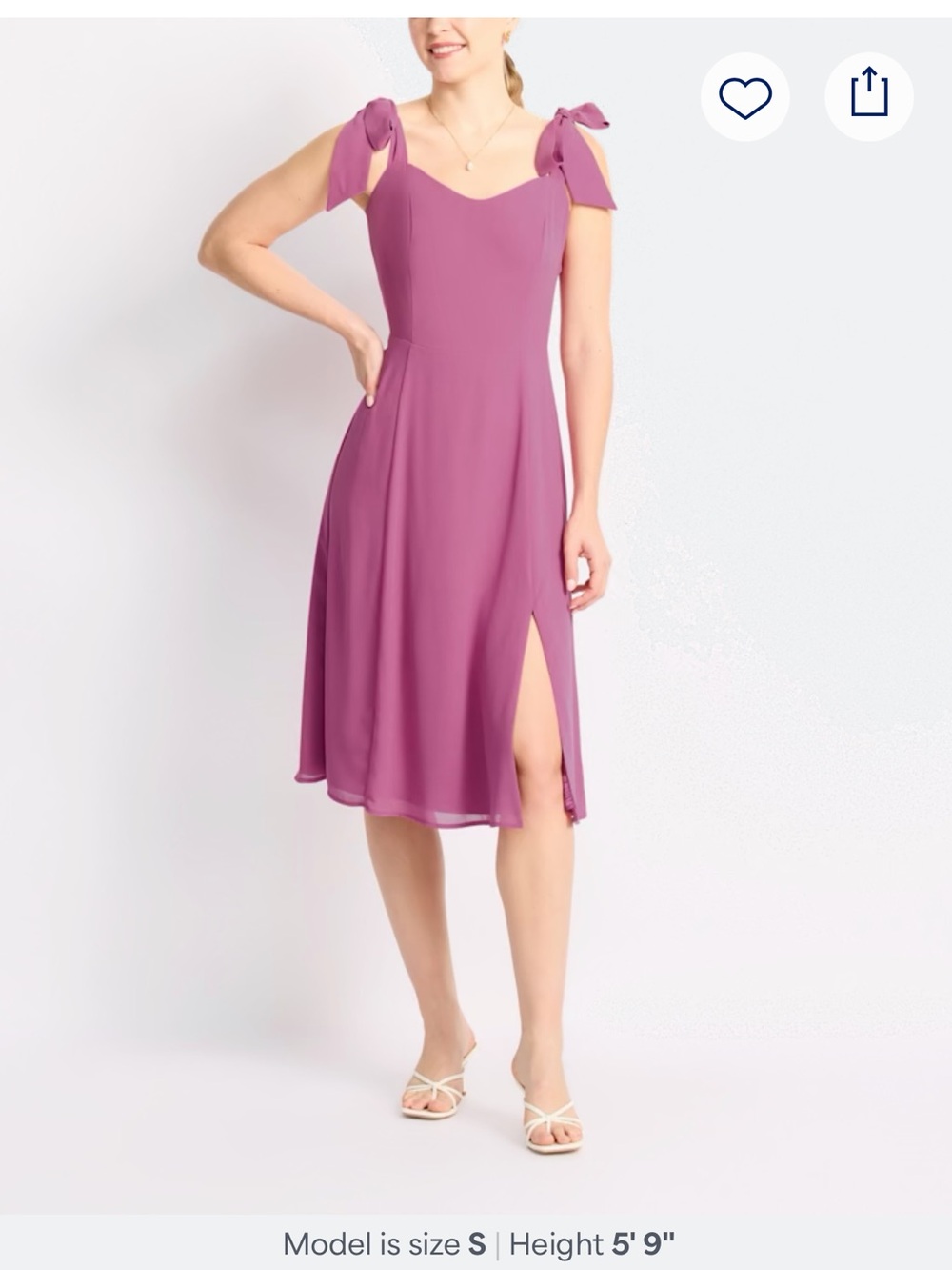 Market & Spruce Mauve Tie-Shoulder Midi Dress with split 💓